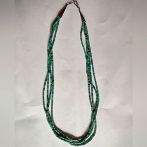 Native American Vintage Green turquoise heishi